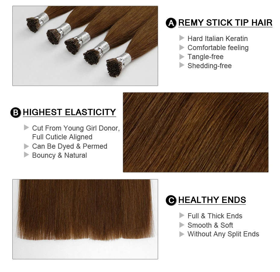 Fairy remy hair 0,8 г/локон 18 "Remy I Tip кератин предварительно скрепленные волосы наращивание волос российские натуральные волосы на капсуле fusion Hair 50