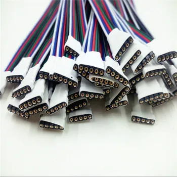 

5 Pcs 4 pin/5 Pin LED Cable Male Female Connector Adapter Wire For 5050 3528 SMD RGB RGBW led strip light RGB RGBW LED Controll