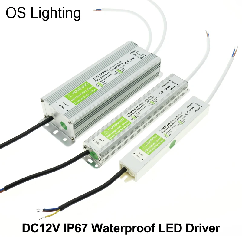

IP67 Waterproof LED Driver DC12V Lighting Transformers for Outdoor Lighs Power Supply 10W 20W 30W 45W 60W 100W 150W