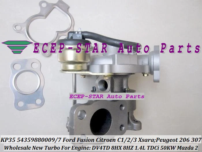 KP35 54359880009 54359880007 Turbocharger For Ford Fusion Citroen C1 C2 C3 Xsara Mazda 2 PEUGEOT 206 307 1.4L TDCi DV4TD 8HX 8HZ (4)