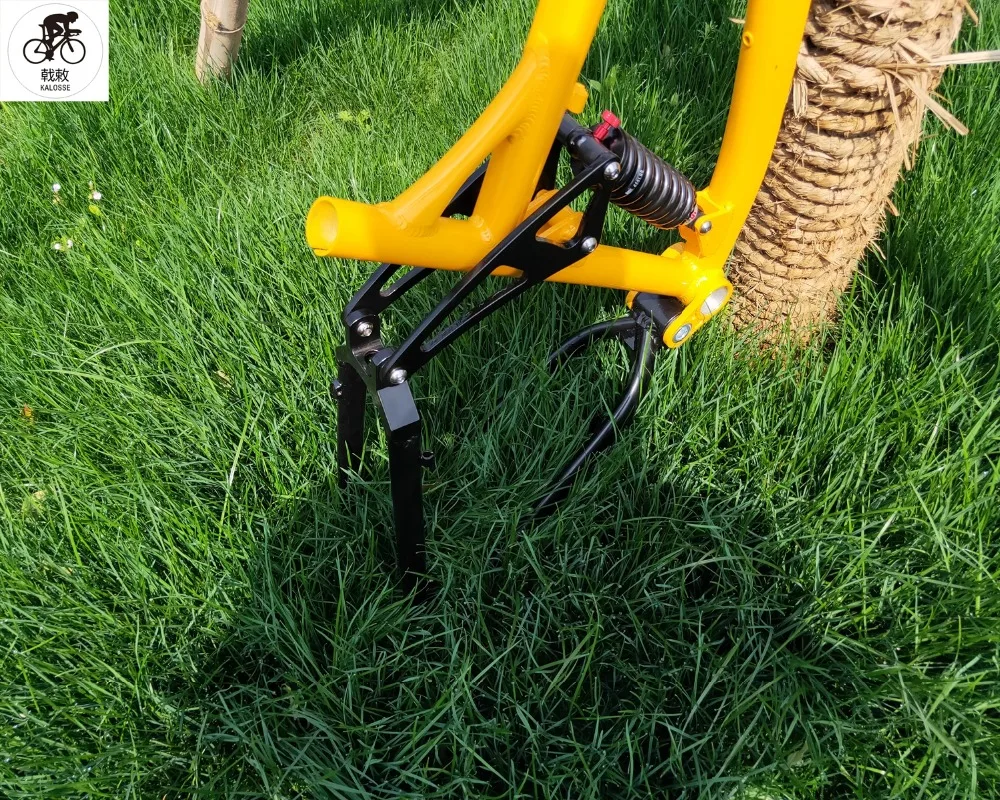 Excellent Kalosse oil spring suspension soft-tail  mountain  bike frame  190mm travel  26inch  Mountain bike frame 7