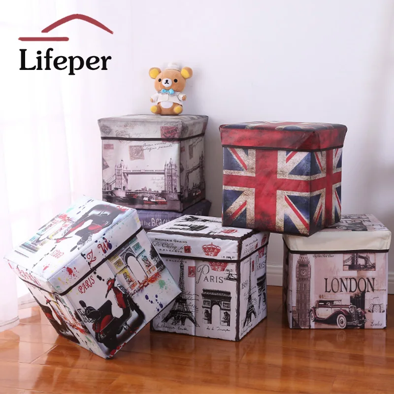 retro storage ottoman