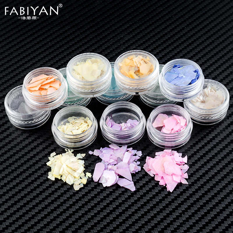 

Nail Art Glitter Decoration Slice Irregular Abalone Shell Paper Flake Sequins Fragment 3DTips DIY Manicure Accessories 12 Boxes