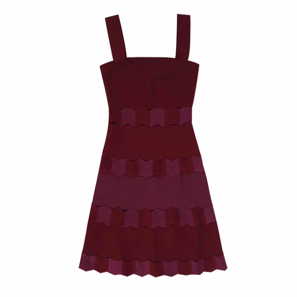 Летний стиль дамское сексуальное с открытой спиной вино красное повязное платье трикотажные эластичные вечерние платья