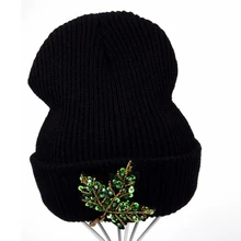 Однотонная Шапка-бини, осенне-зимняя шерстяная мягкая теплая вязаная шапка, женская шапка с черепом Gorro, лыжная шапка s