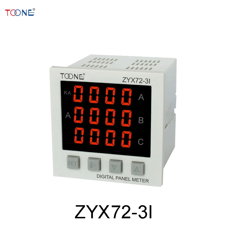 

Three - phase AC digital display intelligent ammeter ZYX72-3I / SX72 * 72 power digital instrumentation
