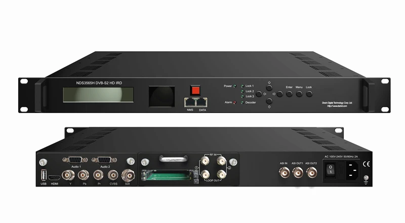 IRD DVBS2 to sdi IP 2 tunner CAM (DVB-C/T/T2/S/S2) в ASI вход для преобразователя SDI декодер NDS3565H |