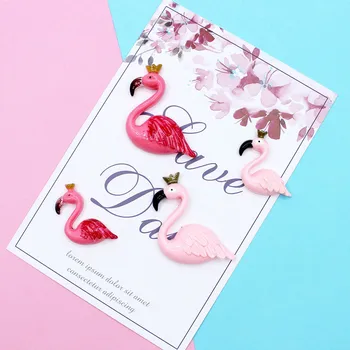

10Pcs Flat back Resin Cabochons Flamingos Kawaii Resin Cabochon Cartoon Planar Earrings and Brooches DIY Crafts Scrapbooking