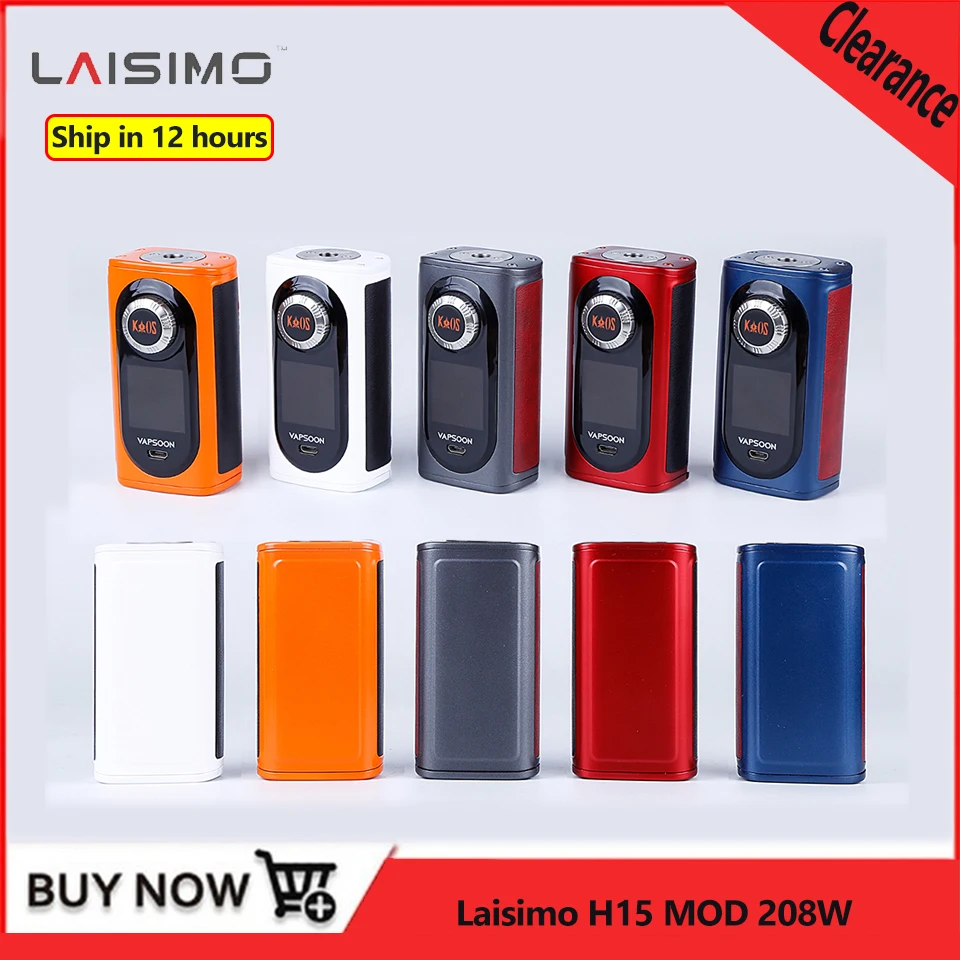 Лидер продаж электронная сигарета Laisimo H15 Mod 208W TC Box MOD PWR/NI/TI/SS двойная батарея 18650