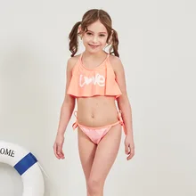 Купальный костюм для девочек; комплект из 2 предметов для плавания; Falbala; детский купальный костюм; комплект бикини для девочек; детский купальный костюм; Biquini Infantil