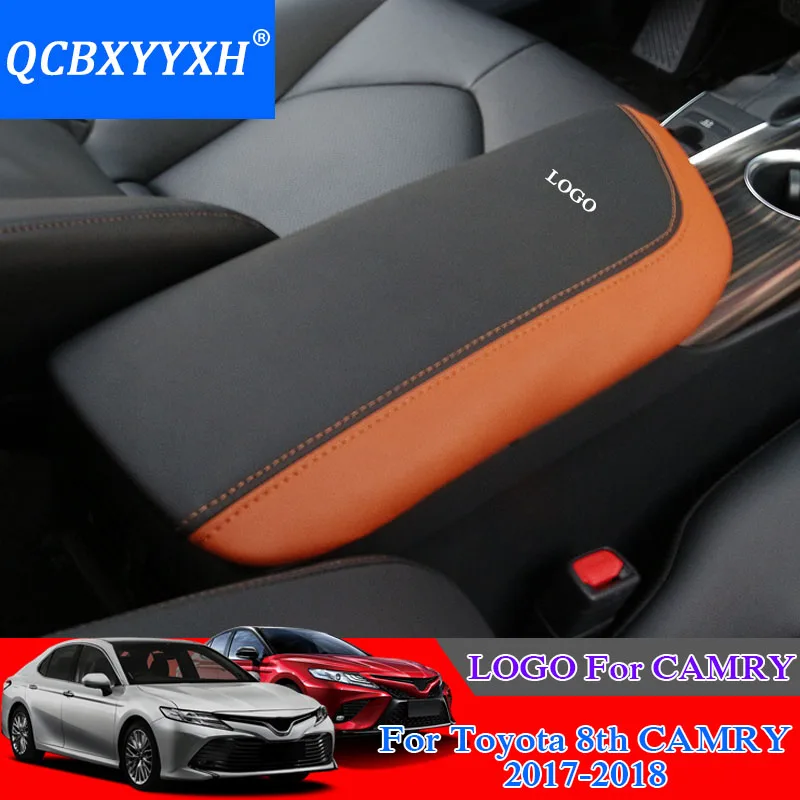 

Car Armrest Pad Cover Center Console Auto Seat Armrests Box Pads Leather Storage Protection Cushion For Toyota Camry 2017 2018