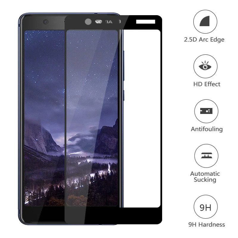 

For Nokia 5 2018 Tempered Glas Screen Protector Safety Protective Class Film For Nokia 5.1 Protective Film Screen Protector Case
