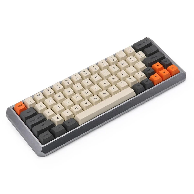 Carbon 64 Layout Dye sub Keycaps OEM Profile Include 1 75 Shift Fit GK64 Mechanical Gaming 2
