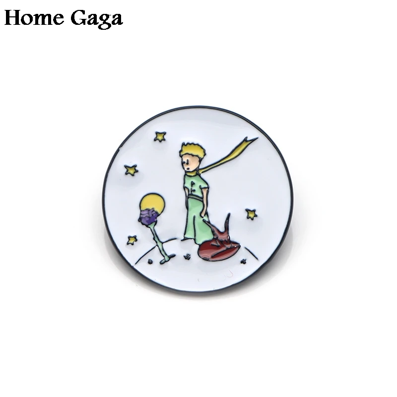 

Homegaga Little prince Brooches for men women Enamel Pins Cartoon Cute insignia For backpack clothes bag decoration Badges D1525