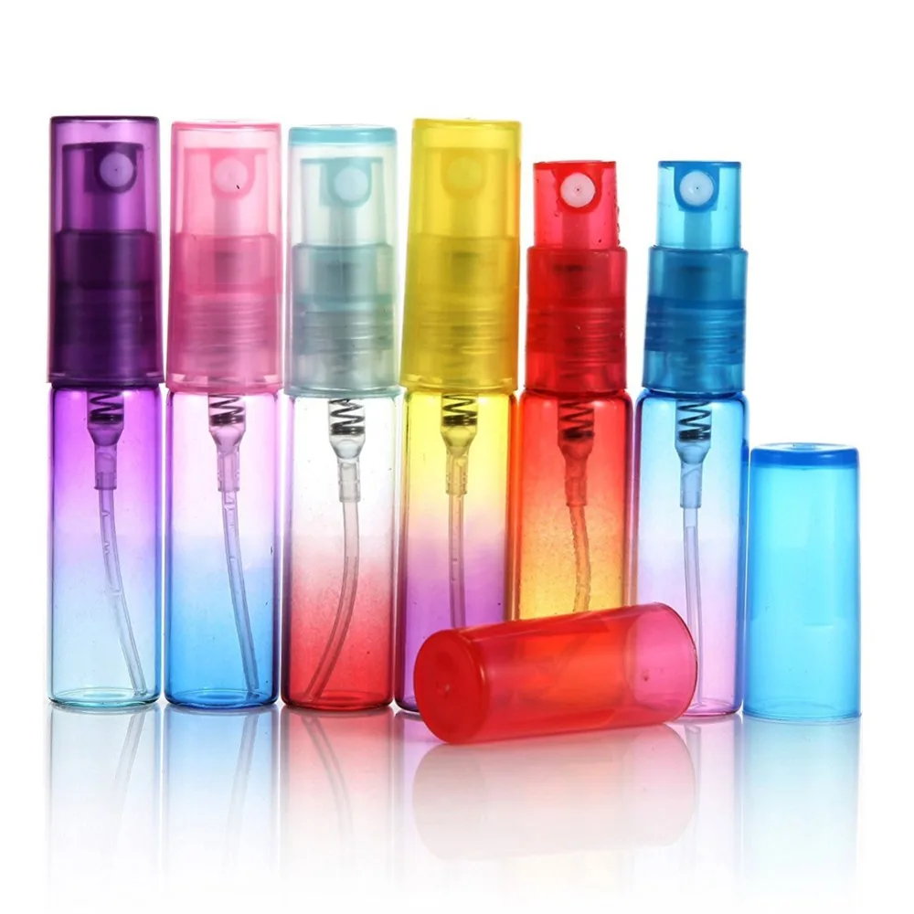 

10ml Gradient Color Refillable mini perfume Spray bottle atomizer perfume bottle refillable essential oil empty cosmetic skincar