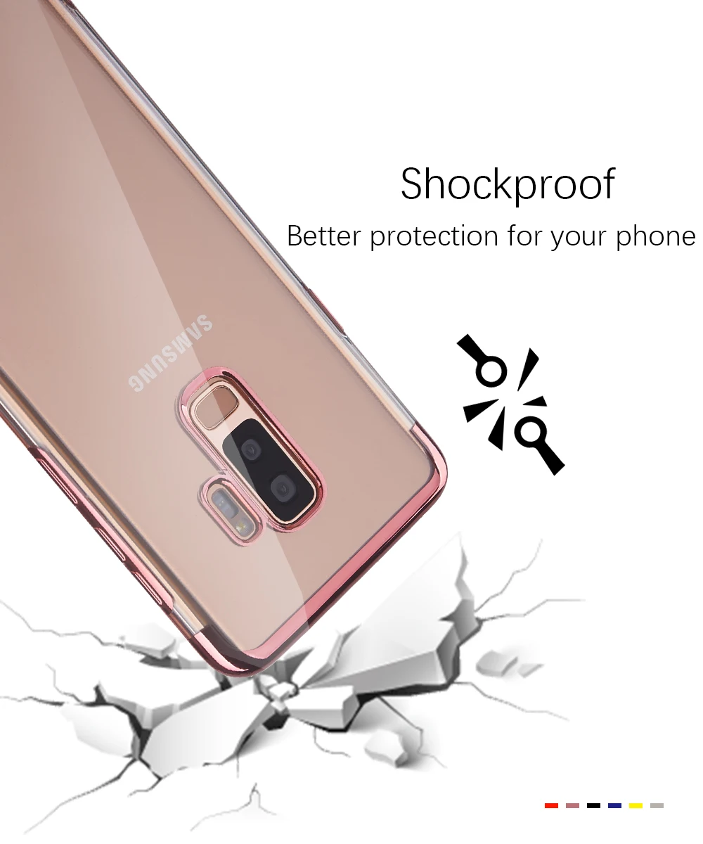 Portefeuille For Samsung Galaxy S9 Plus Case S8 Note 8 9 A3 A5 A7 2017 2018 A6 J3 J5 J7 S9plus TPU Rubber Cover Plating Frame (11)