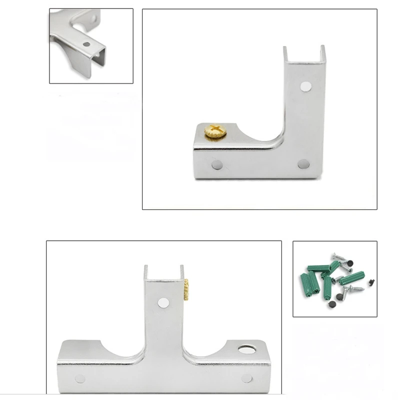 Adjustable Zinc Alloy Bracket Support Shelf Holder For Glass Shelves Wood Shelves Glass Clamps 2