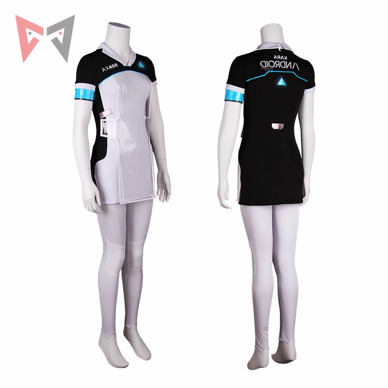Game Detroit: Become Human KARA cosplay costume Code AX400 Agent Outfit Girls Cute Dress Halloween Carnival Uniforms Top+Pants