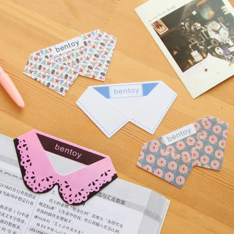

4 pcs/lot kawaii collar bookmark material escolar PVC bookmarks stationery school supplies free shipping