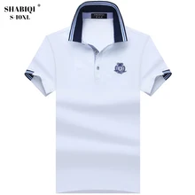Новые мужские рубашки поло размера плюс S-10XL, брендовая одежда, модные однотонные мужские Поло, высокое качество, хлопок, повседневные летние мужские поло 1708