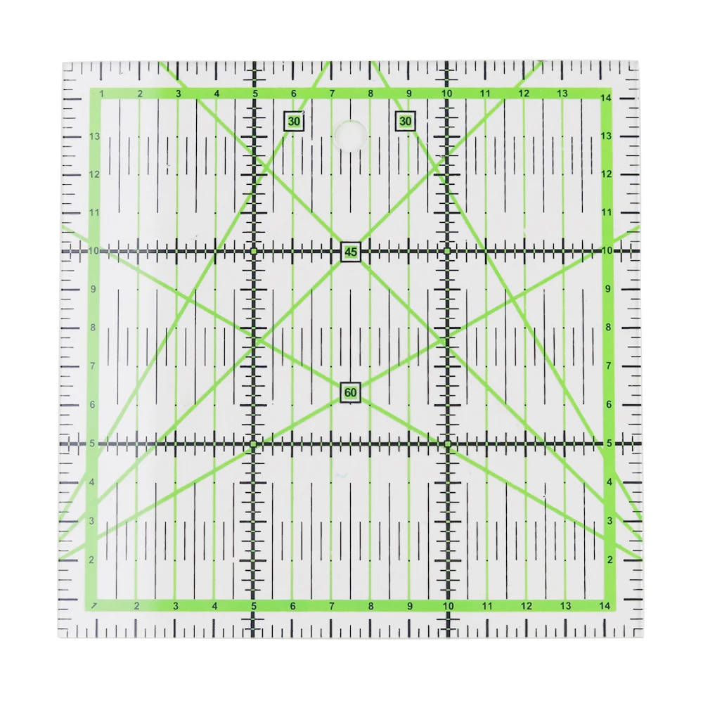 Прозрачная акриловая швейная Лоскутная линейка для шитья, линейка портного шитья для дома, швейные инструменты для любой ткани