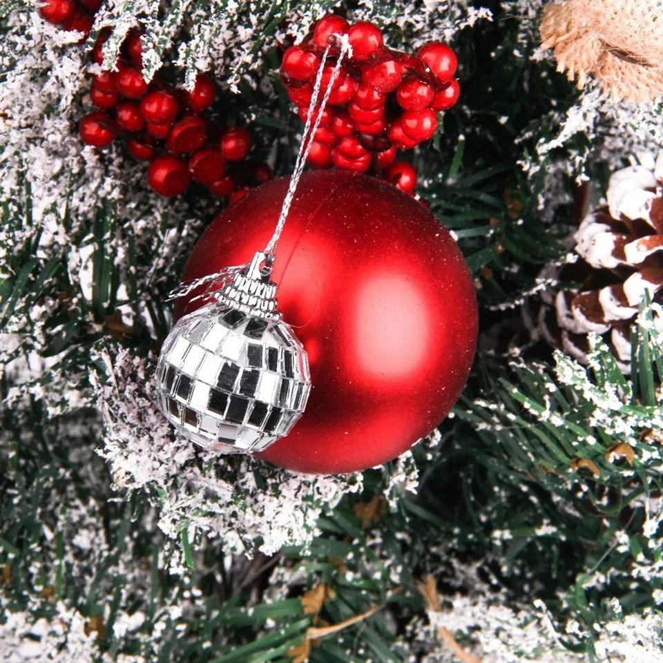 1 упаковка 30-60 мм Рождественский шар Рождественская елка подвесные украшения Подвески зеркальный стеклянный диско шар-безделушка украшение для дома Рождественская вечеринка