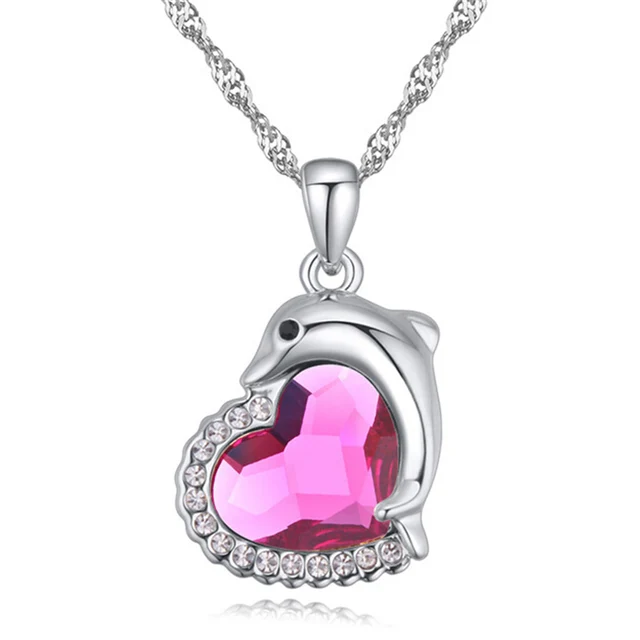 40 cool christmas gifts for guys Christmas Gifts For Children Cute Necklace Dolphin & Heart Pendant