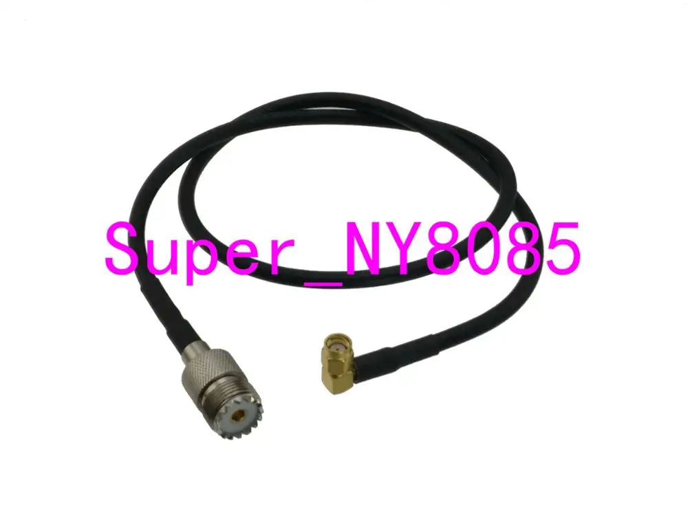 

RG58 UHF SO239 Female Jack to RP-SMA Male Jack Right angle RF Jumper pigtail Cable 6FT~20M