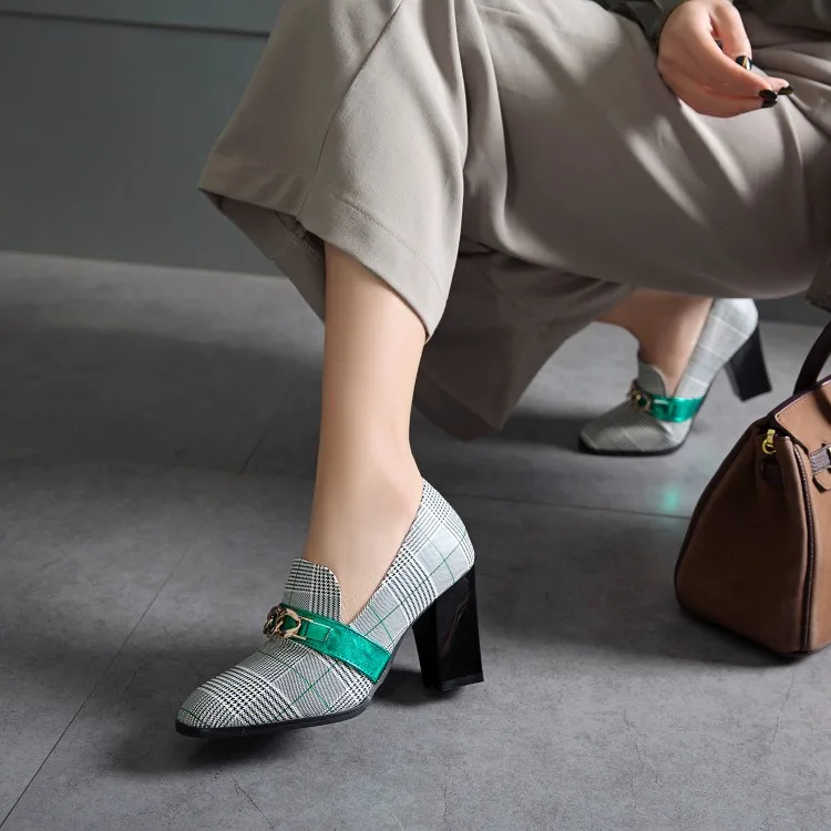 

Big Size 11 12 13 14 15 16 17 Ladies high heels women shoes woman pumps Rough heeled high heeled single shoes