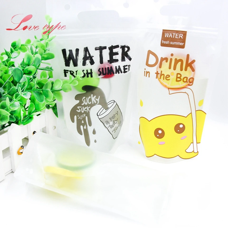 Buy 10pcs/lot Creative Convenient PE Transparent Juice