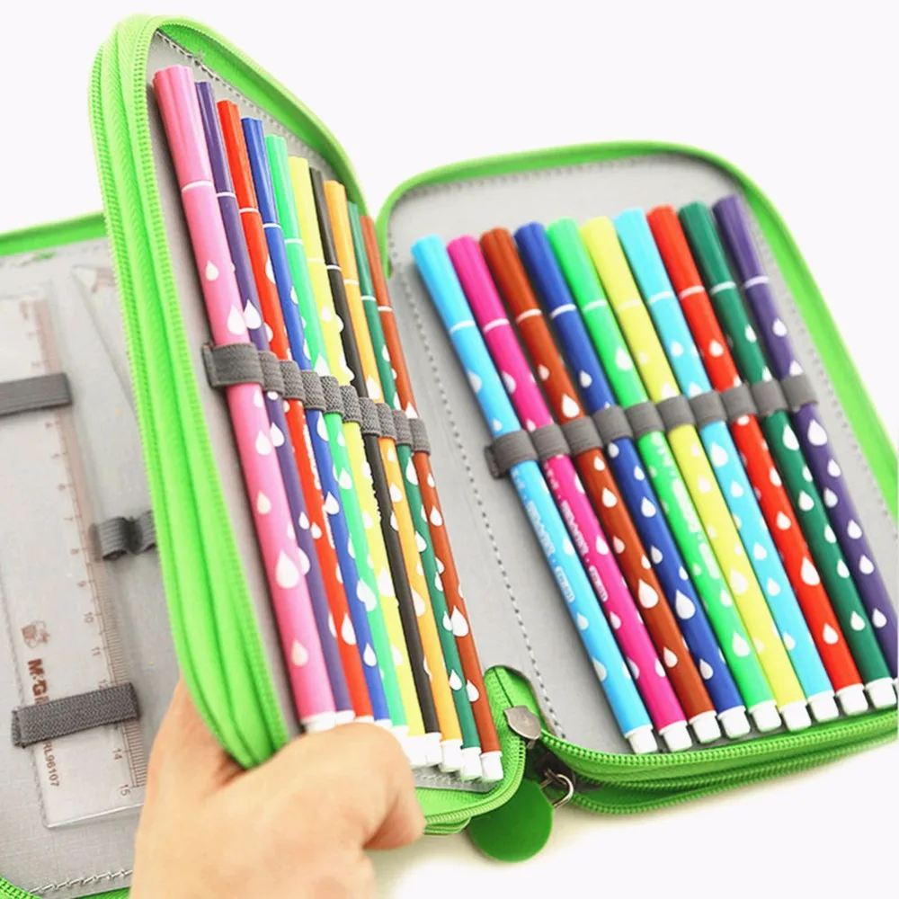 

Multi-Layers 72 Slots Pencil Case Cute Owl Tree Dazzle Colour Cardboard Pencil Case School Stationery Box Children Gift