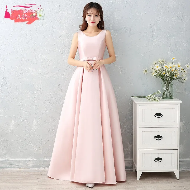 A B C D E F платья подружки невесты дешевая цена серые розовые простые винтажные Длинные Платья для подружек невесты настоящие фото дешевая цена - Цвет: Pink A