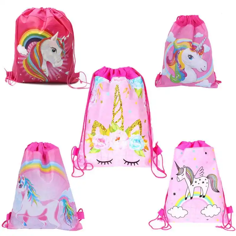 mochilas brillosas de unicornio