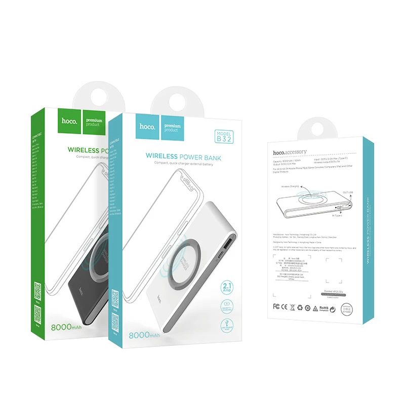 HOCO Qi Wireless Charger Power Bank For iPhone X 8 Plus Samsung S8 S7 Edge Wireless Charging Portable External Battery Powerbank HOCO Qi Wireless Charger Power Bank For iPhone X 8 Plus Samsung S8 S7 Edge Wireless Charging Portable External Battery Powerbank