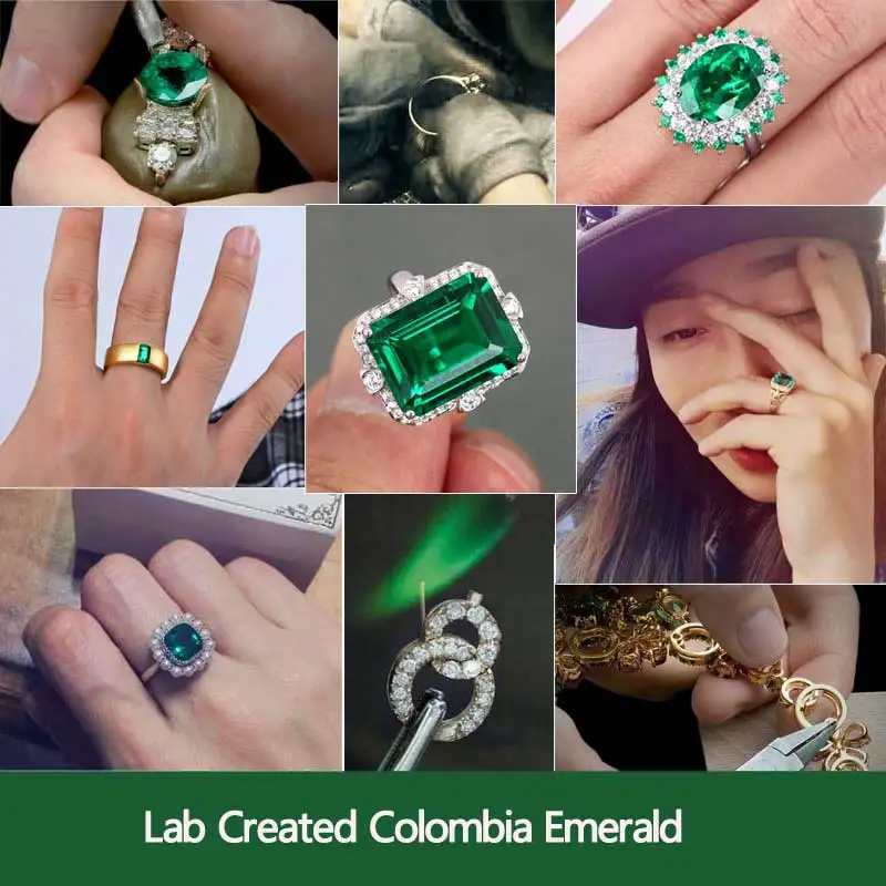 Необычный драгоценный камень CSJ Lab свободный 8*10 мм для кольца ювелирные