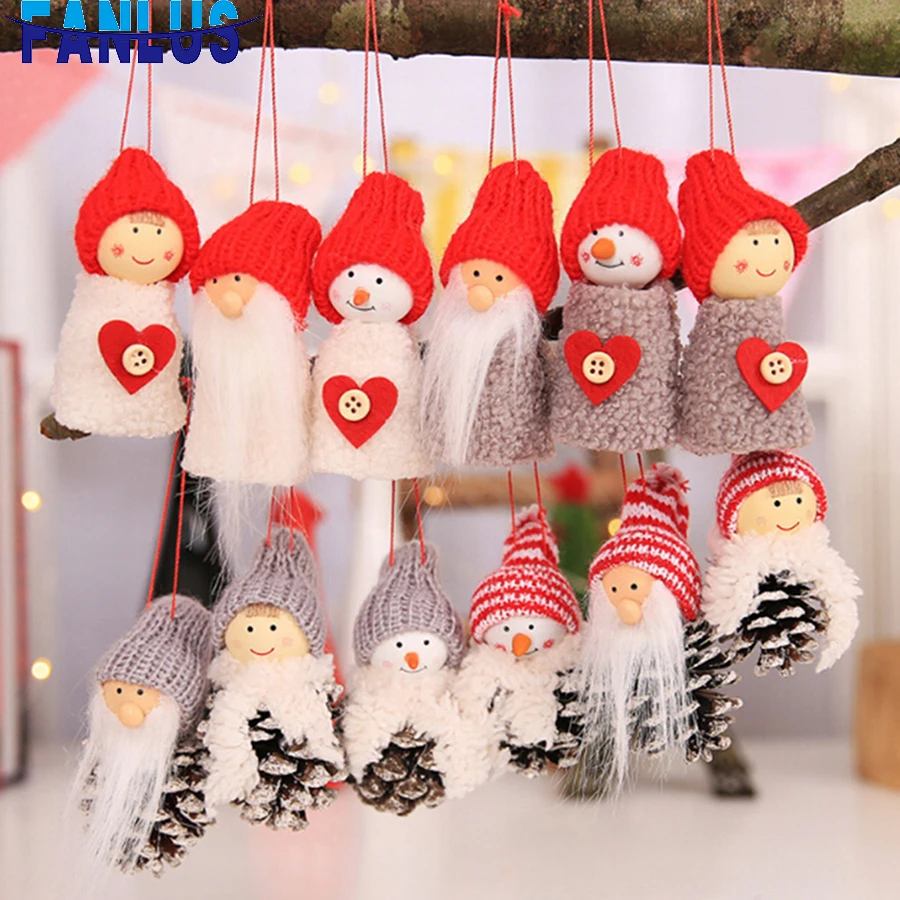 3pcs/lot Santa Claus Tree Hanging Ornaments Christmas Decorations For Home Christmas Tree Decoration New Year Xmas Gift For KidD