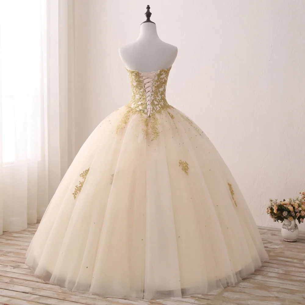 Свадебное платье Золотое роскошное платье без бретелек с кристаллами и бисером длинное платье vestido de noiva/robe de mariee vestidos de novia