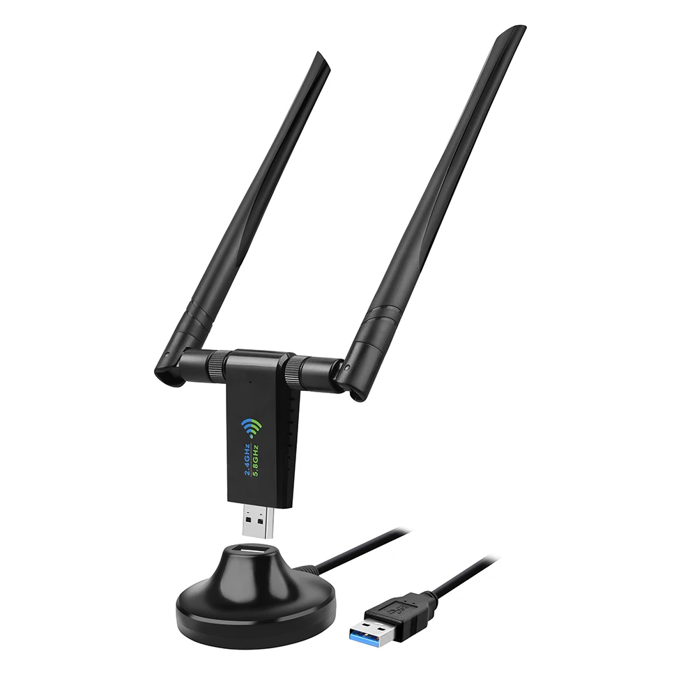 

AC1750 Dual Antenna wireless USB adapter USB3.0 2.4/5G dual-band wifi receiver wireless network card 11AC Dual wifi transmitter