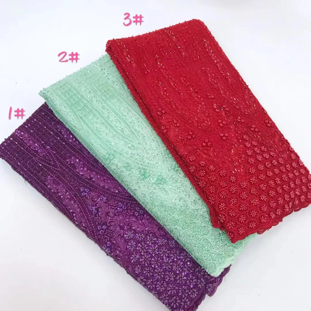 

Beautifical high quality red french lace 2018 Nigerian French Mesh Lace Fabric With Stone Bridal Lace Fabrics 5yards/lot JYN297