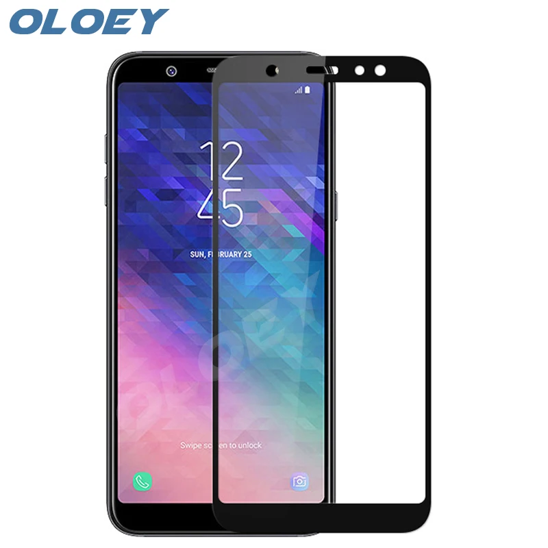 Для samsung Galaxy A6 2018 полное покрытие 3D Экран защитная пленка 9 H закаленное Стекло все
