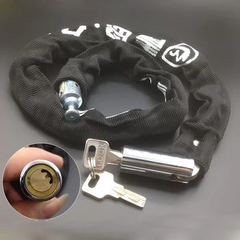 

Cycling Bike lock 0.65 0.88 1.08m Anti-theft Black Steel Bicycle Chain Mountain Bike Electric Motorcycle Chain Lock