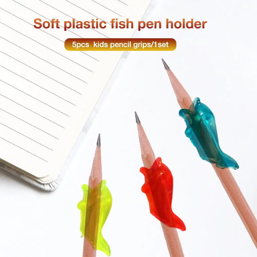 15 точилка ручки силиконовый держатель для карандашей написание помощь Инструмент для письма корректор для студента дети взрослые рыбы