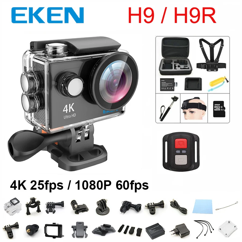 Prix pour Nouveau 100% D'origine EKEN H9/H9R d'action caméra 4 K wifi Ultra HD 1080 p 60fps 170D 30 M étanche mini sport caméra 2.0» écran Prix pour Nouveau 100% D'origine EKEN H9/H9R d'action caméra 4 K wifi Ultra HD 1080 p 60fps 170D 30 M étanche mini sport caméra 2.0» écran