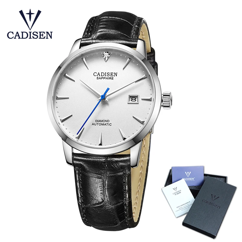 

Cadisen Men Automatic Mechanical Watch 2019 Top Brand Luxury Male Clock Automatic Watch Golden Wrist Watch Relogio Masculino box