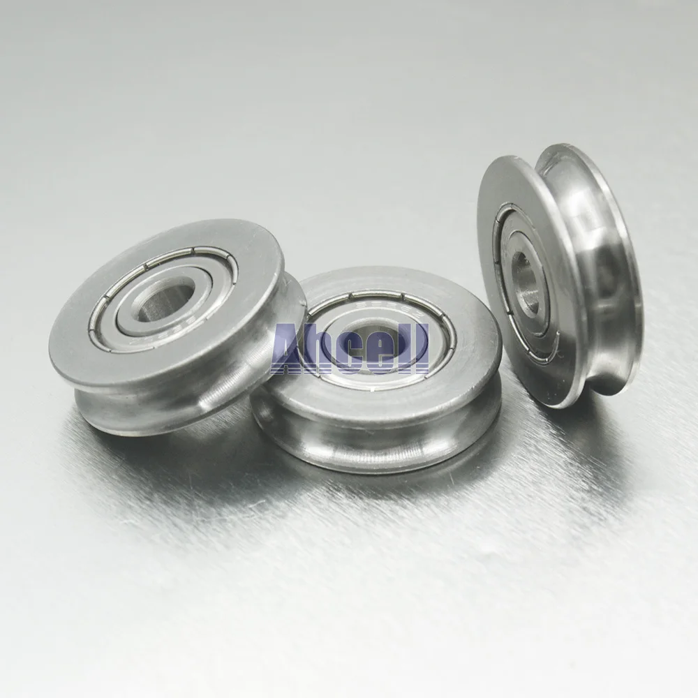 10pc 6x29.3x8mm U Groove Guide pulley 440c Stainless Steel Metal Ball Bearing