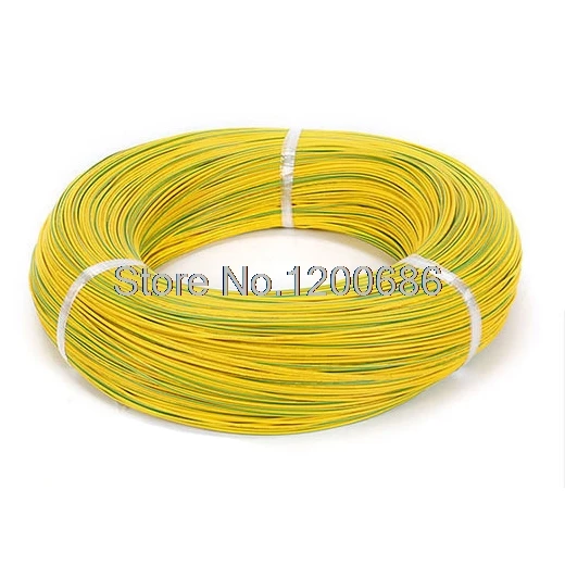 Электронный провод UL1007 10 метров 22awg желто-зеленый ПВХ электронный сертификация UL