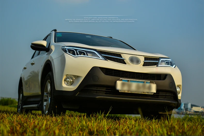 Ownsun Eagle Eyes светодиодный DRL Bi-xenon проектор линзы фары для Toyota RAV4 2013