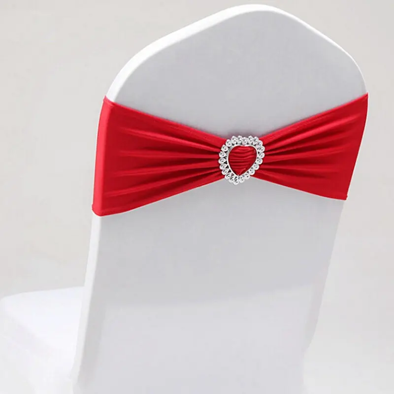 Универсальный стул из лайкры Sash для свадебного украшения разноцветный спандекс пояс с пряжки в форме сердца лайкра Группа галстук-бабочка 33*13 см