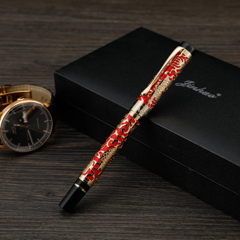 

Chinese Style Luxurious Fountain Pen Classical Business Office Ink Pen Retro Student Calligraphy Fountain Pen Suit Gift Box