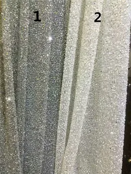 

New coming French tulle lace textile nice net lace fabric with glitters for shinning dress UN118(5yards/lot)can make many color